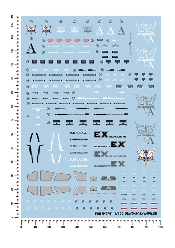 Artisan's Club MG Gundam Ex Impulse Water Decal-1