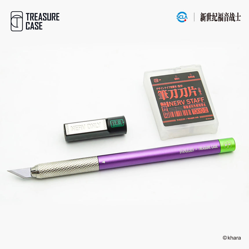 Treasure Case Evangelion Hobby Knife with Spare Blade 30pcs-1
