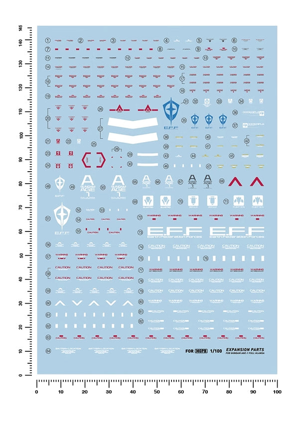 Artisan's Club MG Gundam Age-1 Full Granza Water Decal-1