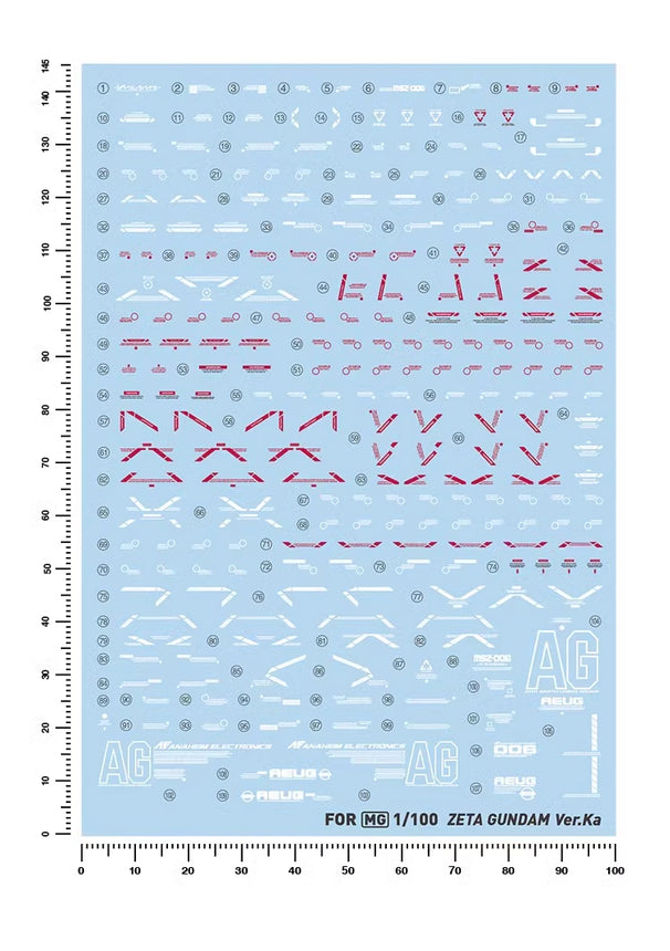 Artisan's Club MG Gundam Zeta Ver.KA Water Decal-1