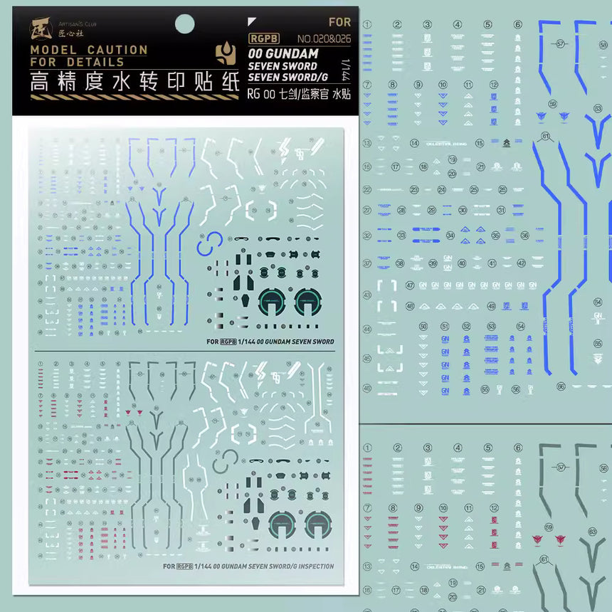 Artisan's Club RG Seven Sword/G Water Decal-0