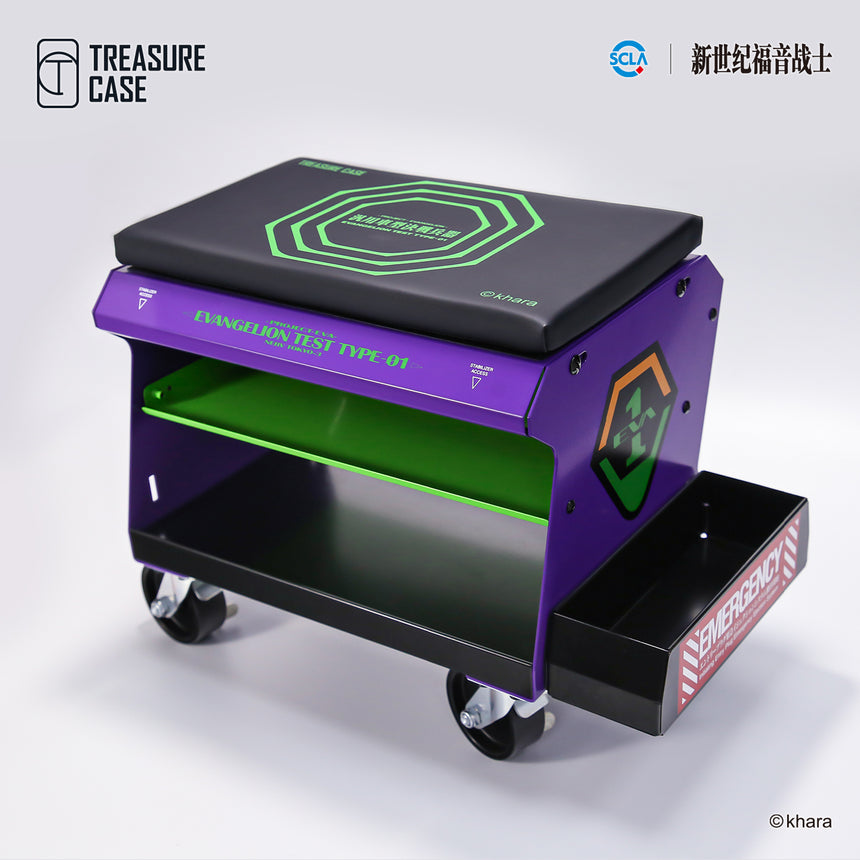 Treasure Case Evangelion EVA-01 Metal Tool Cart-0