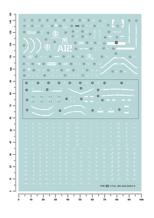 Artisan's Club RG 02 MS-06S Zaku II Water Decal-1