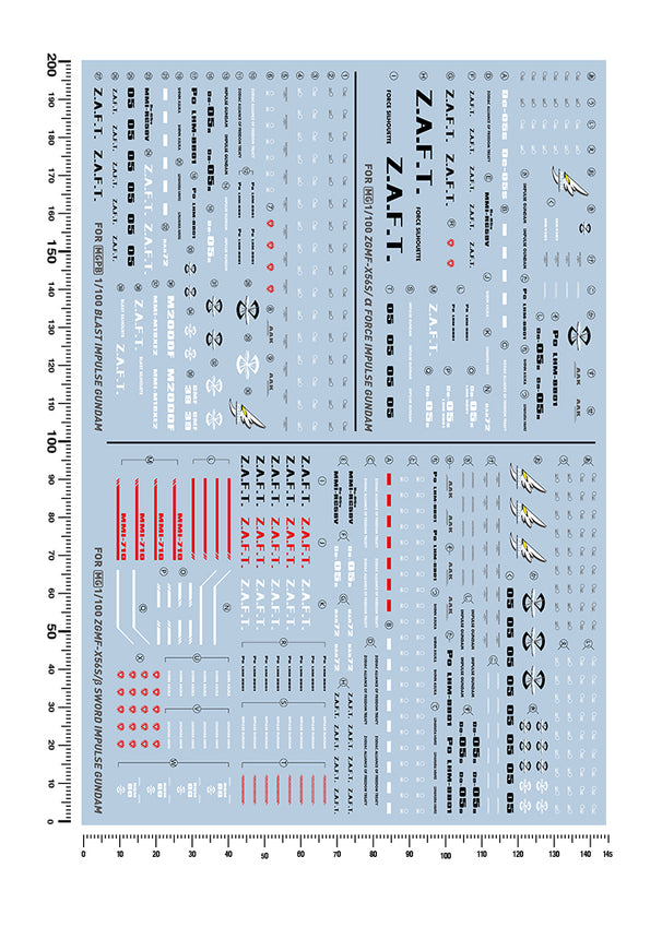 Artisan's Club MG Force & Sword & Blast Impulse Gundam Water Decal-1