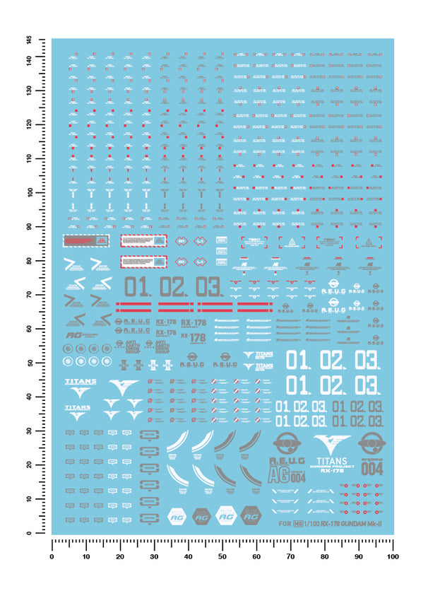 Artisan's Club MG Gundam MK-II (Titans & A.E.U.G) Water Decal-1