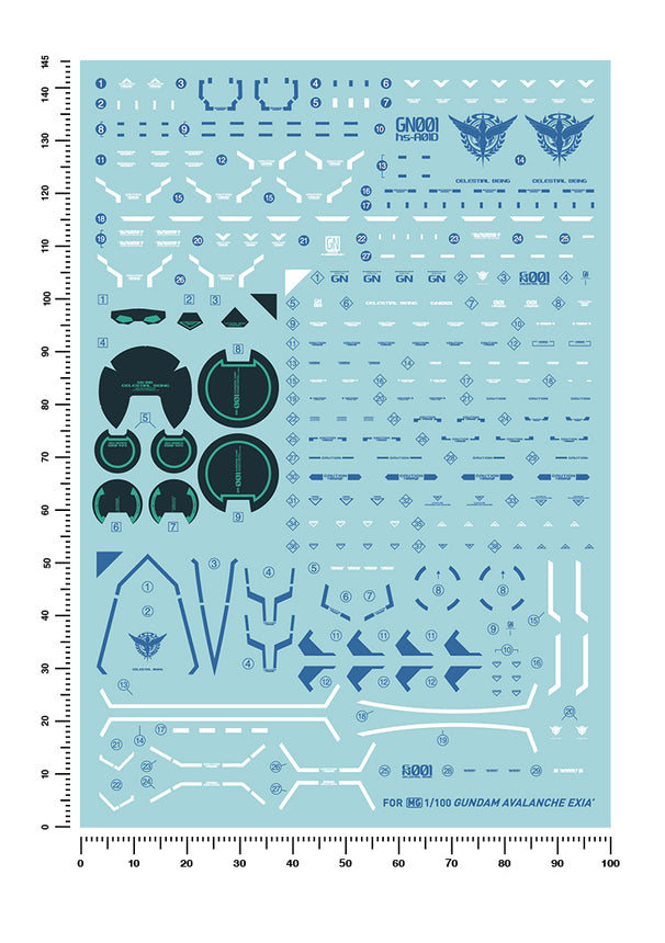 Artisan's Club MG Gundam Avalanche Exia Water Decal-1