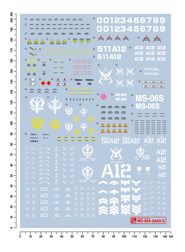 Artisan's Club PG MS-06S Zaku II Char Water Decal-1