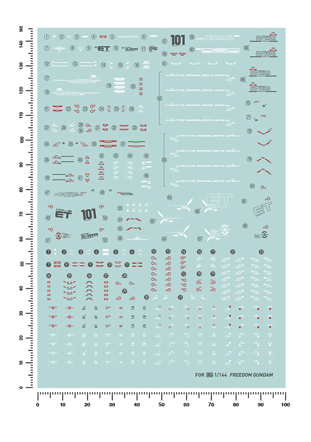 Artisan's Club RG 05 ZGMF-X10A Freedom Gundam Water Decal-1