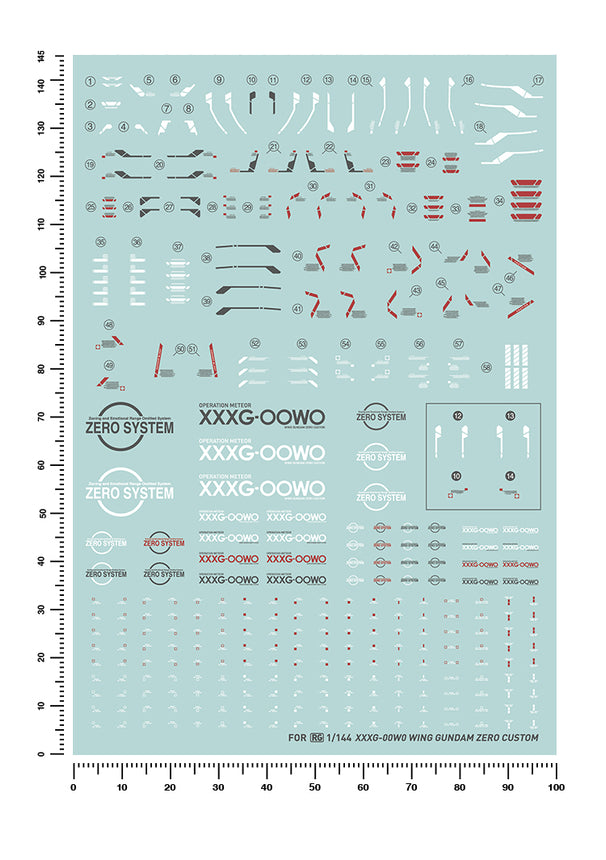 Artisan's Club RG 17 Wing Gundam Zero Custom Water Decal-1