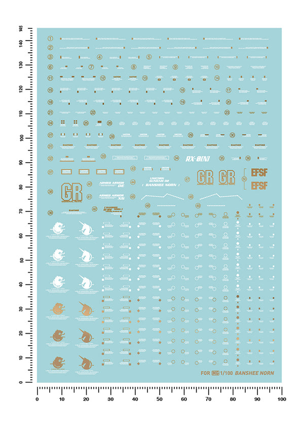 Artisan's Club MG RX-0 Unicorn Gundam 02 Banshee Water Decal-1