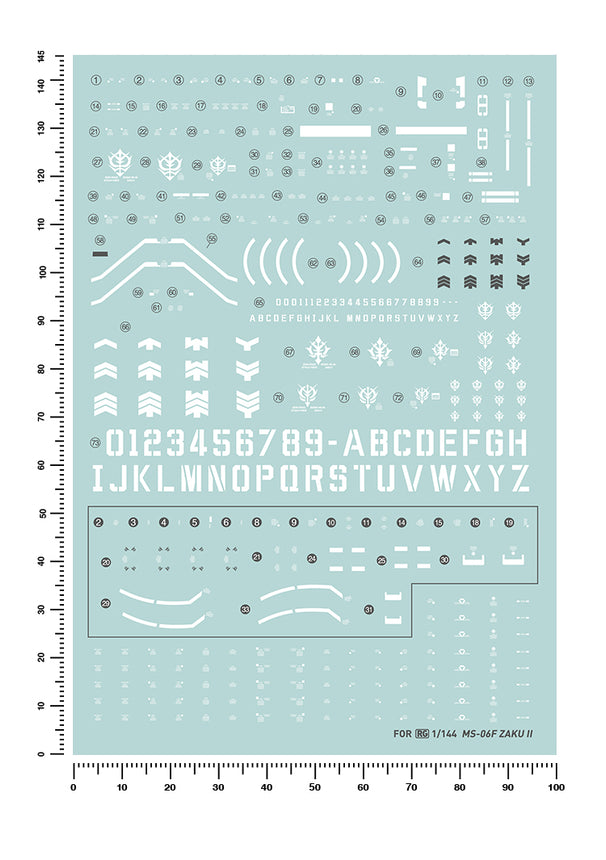 Artisan's Club RG 04 MS-06F Zaku II Water Decal-1