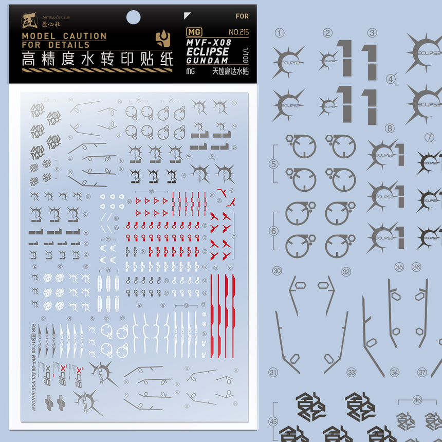 Artisan's Club MG Eclipse Gundam Water Decal-0