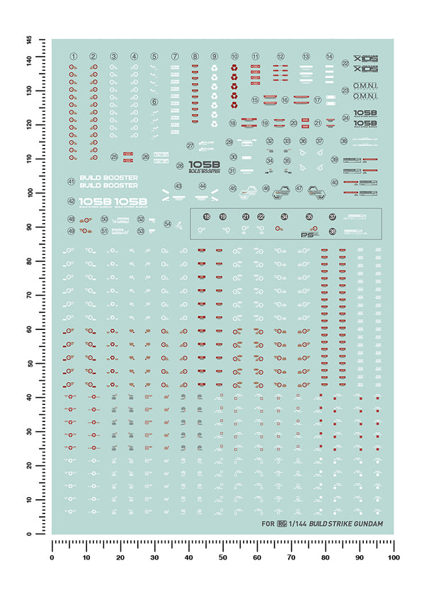 Artisan's Club RG 23 Build Strike Gundam Full Package Water Decal-1