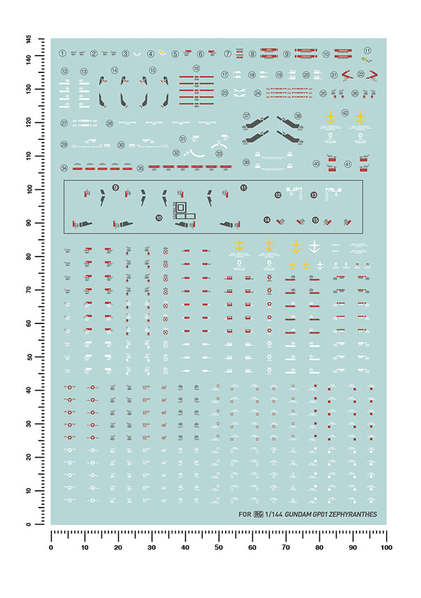 Artisan's Club RG 12 Gundam GP01 Zephyrantes Water Decal-1