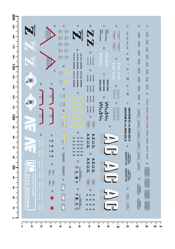 Artisan's Club PG Zeta Gundam Water Decal-2