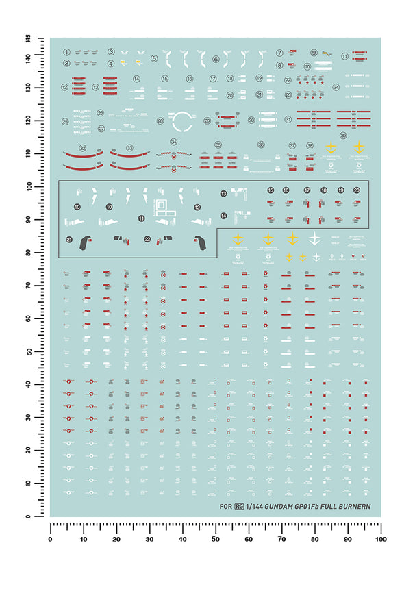Artisan's Club RG 13 RX-78 GP01FB Water Decal-1