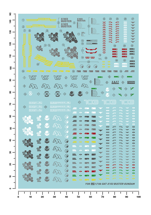 Artisan's Club MG GAT-103 Buster Gundam Water Decal-1