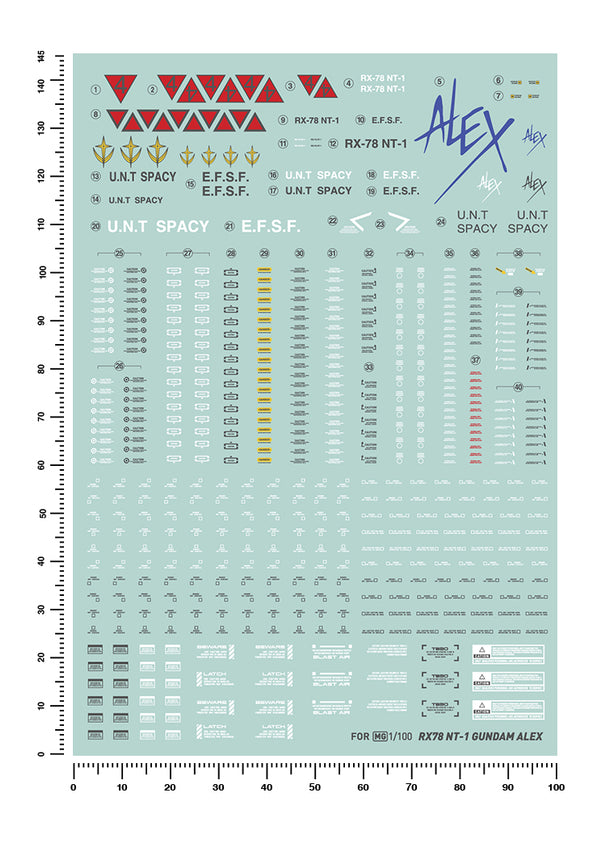 Artisan's Club MG Gundam NT-1 Alex Water Decal-1