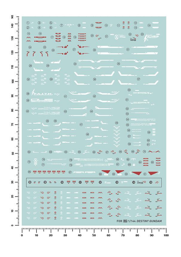 Artisan's Club RG 11 ZGMF-X42S Destiny Gundam Water Decal-1