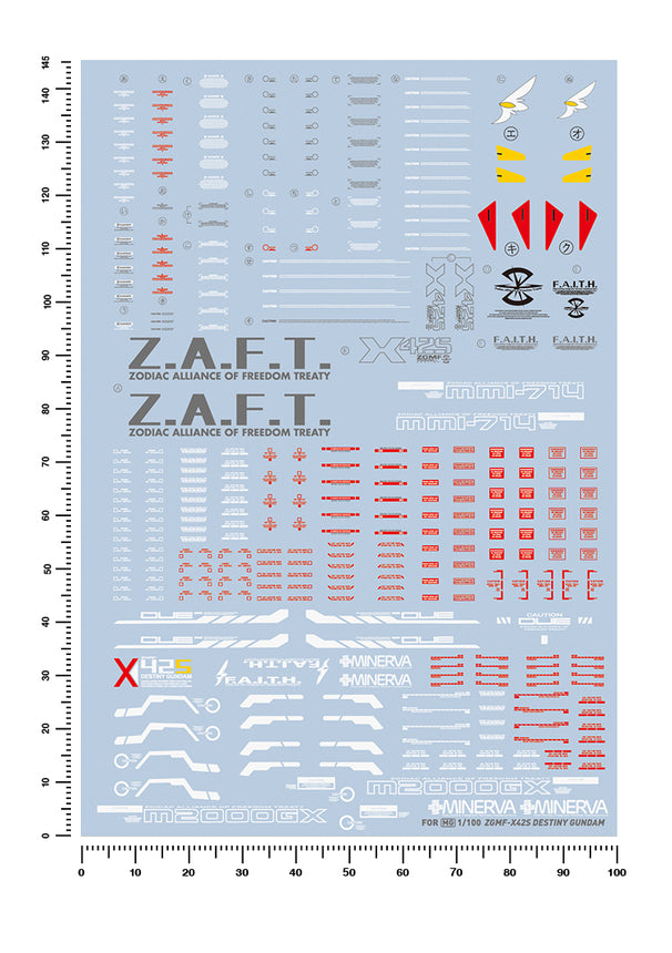 Artisan's Club MG ZGMF-X42S Destiny Gundam Water Decal-1