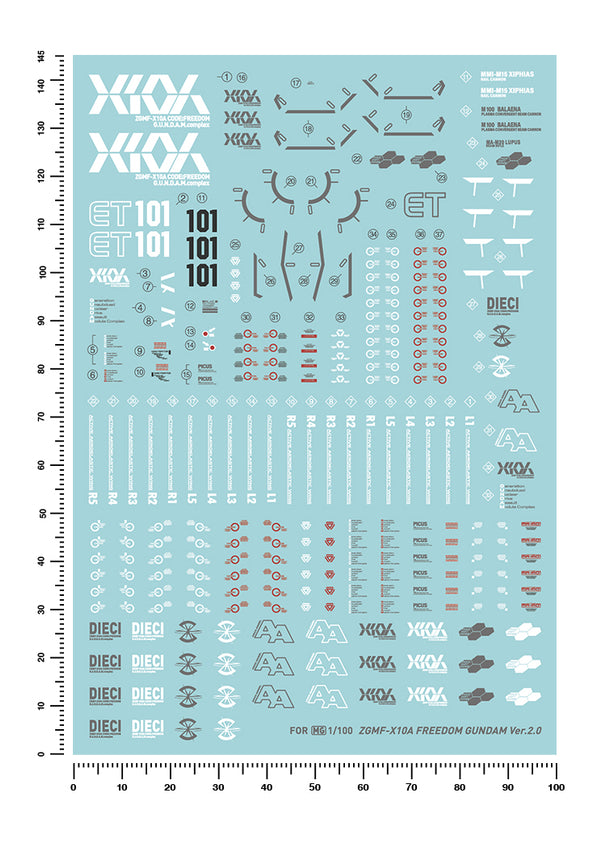 Artisan's Club MG Freedom Gundam Ver 2.0 Water Decal-1