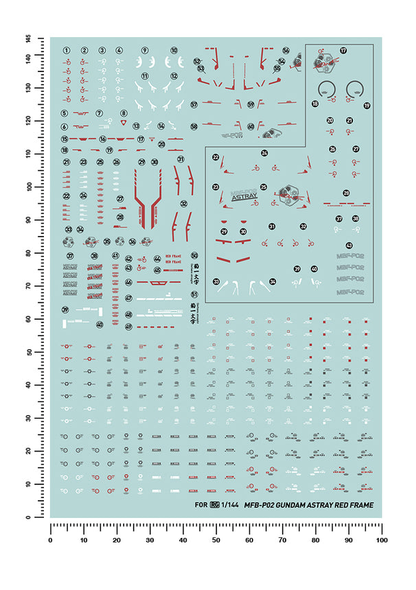 Artisan's Club RG 19 Gundam Astray Red Frame Water Decal-1