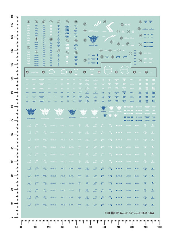 Artisan's Club RG 15 Gundam Exia Water Decal-1