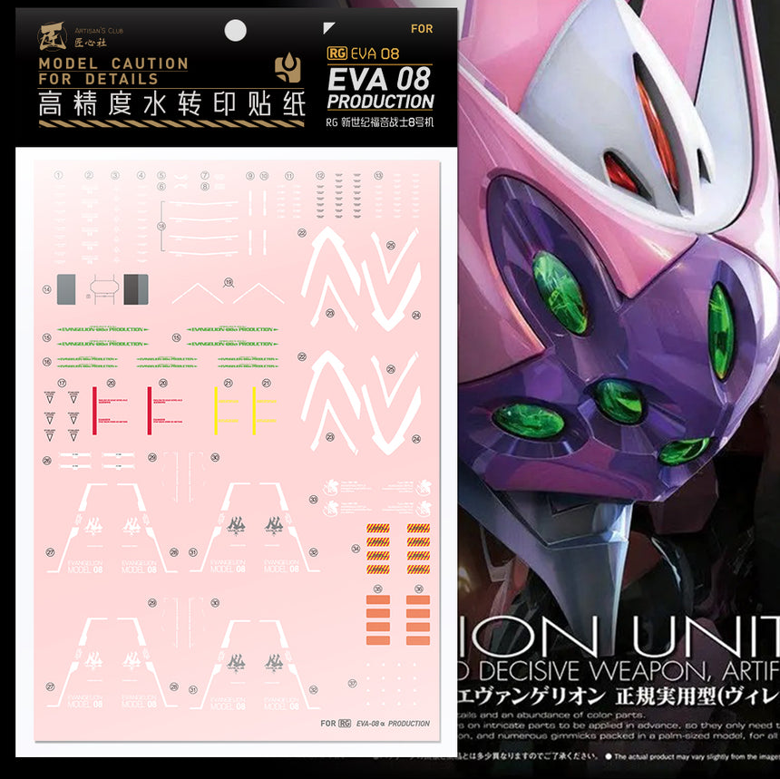 Artisan's Club RG Evangelion Unit-08 Alpha Water Decal-0