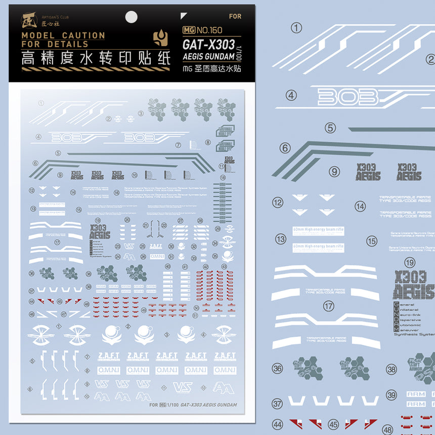 Artisan's Club MG GAT-X303 Aegis Gundam Water Decal-0