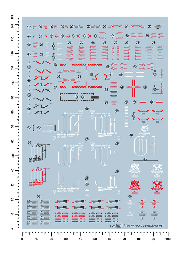 Artisan's Club RG RX-93 Nu Gundam HWS Water Decal-1