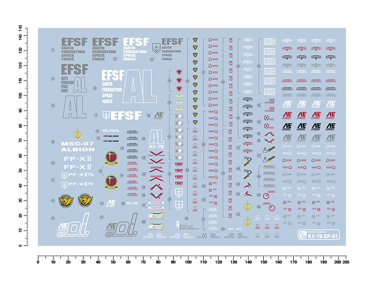Artisan's Club PG RX-78GP01 Gundam GP01/GP01Fb Zephyrantes Water Decal-1