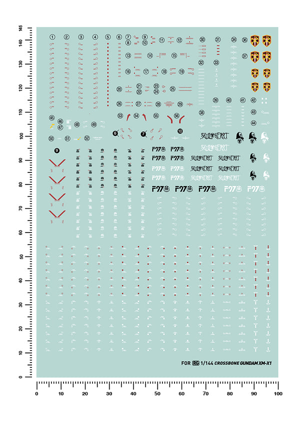 Artisan's Club RG 31 Crossbone Gundam X1 Water Decal-1