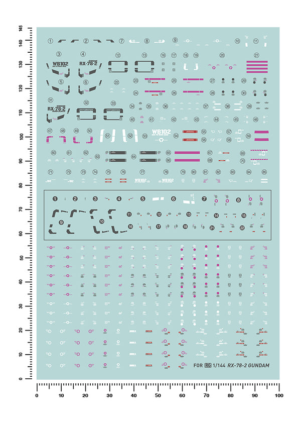 Artisan's Club RG 01 RX-78-2 Gundam Water Decal-1