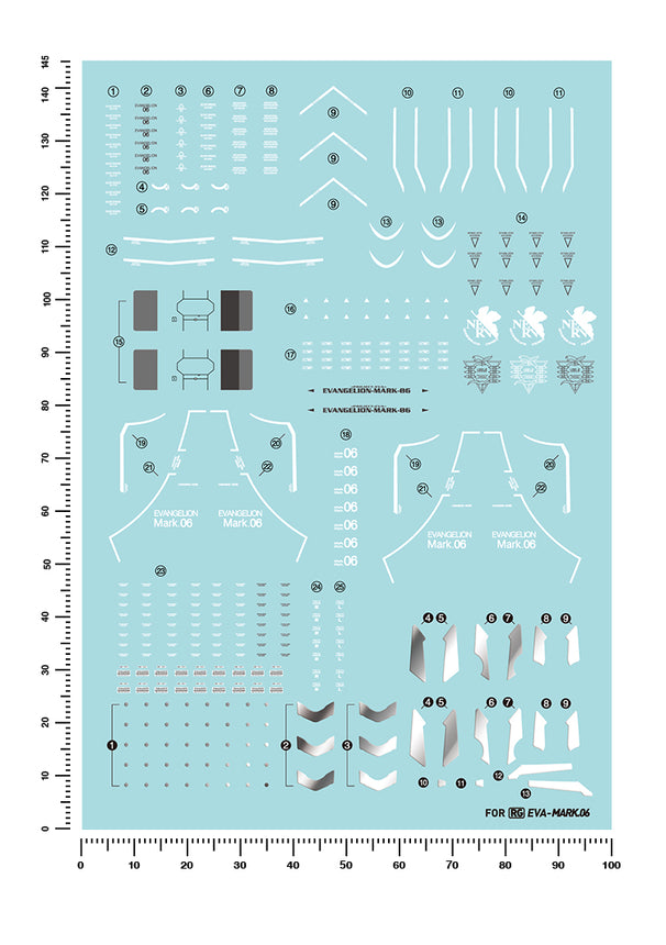 Artisan's Club RG Evangelion Mark.06 Water Decal (Silver)-1