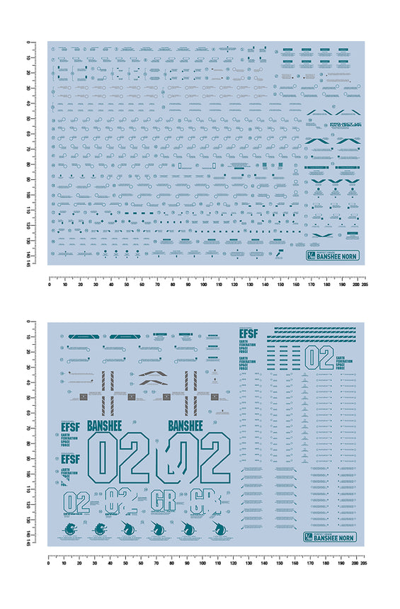 Artisan's Club PG Unicorn Gundam 02 Banshee Norn (Final Battle Ver.) Water Decal-1