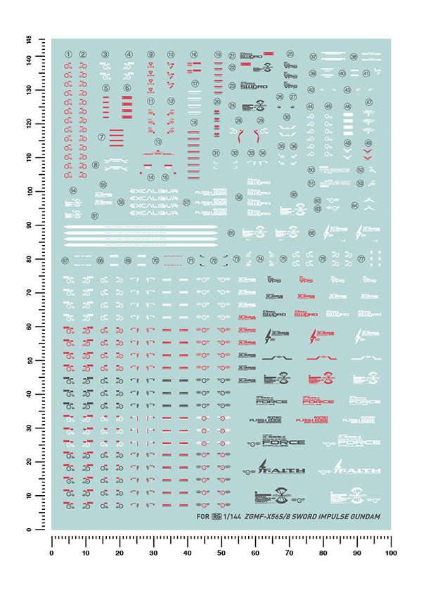 Artisan's Club RG Sword Impulse Gundam Water Decal-1