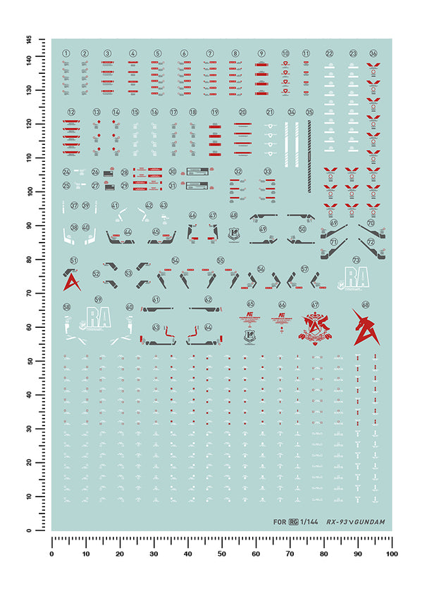 Artisan's Club RG 32 RX-93 Nu Gundam Water Decal-1