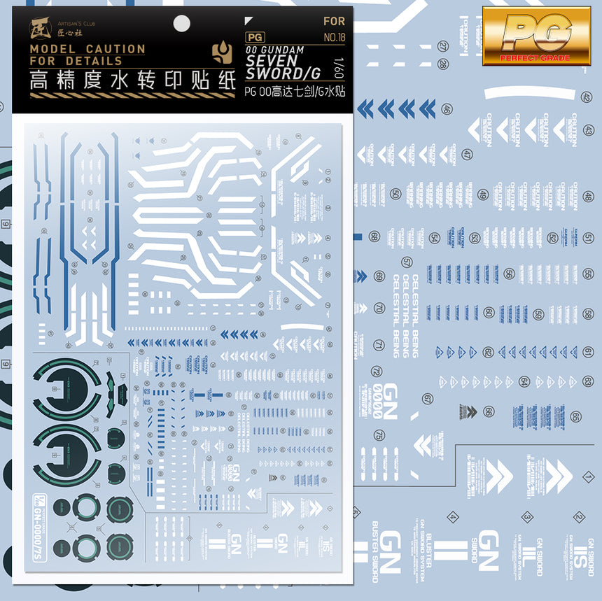 Artisan's Club PG 00 Gundam Seven Sword/G Water Decal-0